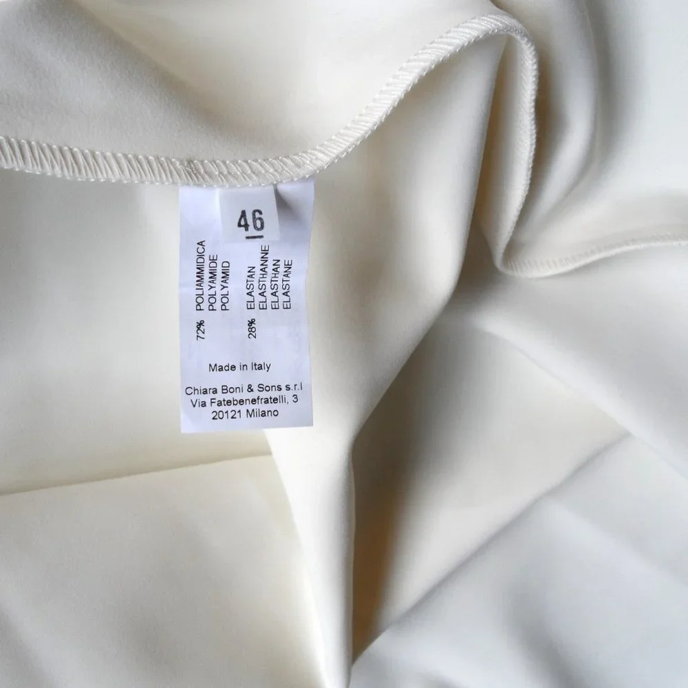 NWT$750 Chiara Boni La Petite Robe Jodene Pleated Wrap Midi Dress 46 10 - Picture 14 of 14